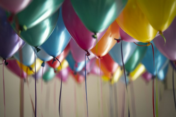 Colourful balloons for a celebration
